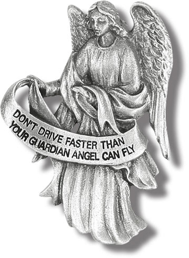 Guardian Angel Visor Clip Don'T Drive Faster Than Guardian Angel 3-Pack