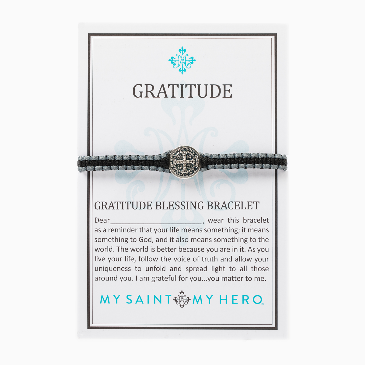 Gratitude St. Benedict Blessing Bracelet - Handwoven – My Saint My
