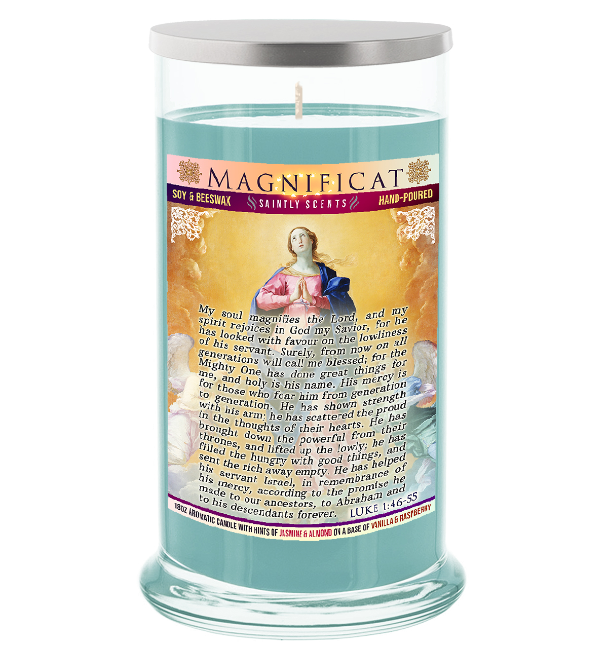 Magnificat Scented Prayer Candle - Jasmine Almond Vanilla Raspberry
