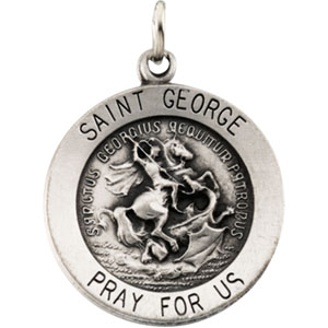 3/4 Inch Size of a Nickel Custom Engraved Santa Rosalia Religious Medal Sterl 