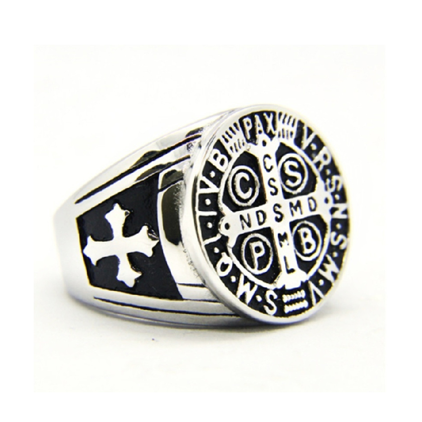 Men's Sterling Silver St. Christopher Ring Size 9 - Simply Sterling