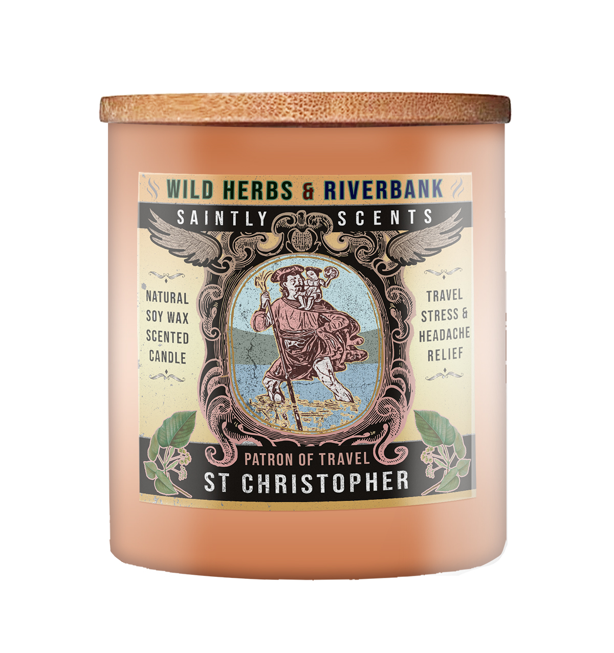 St. Christopher Wild Herbs and Riverbank Scented Candle