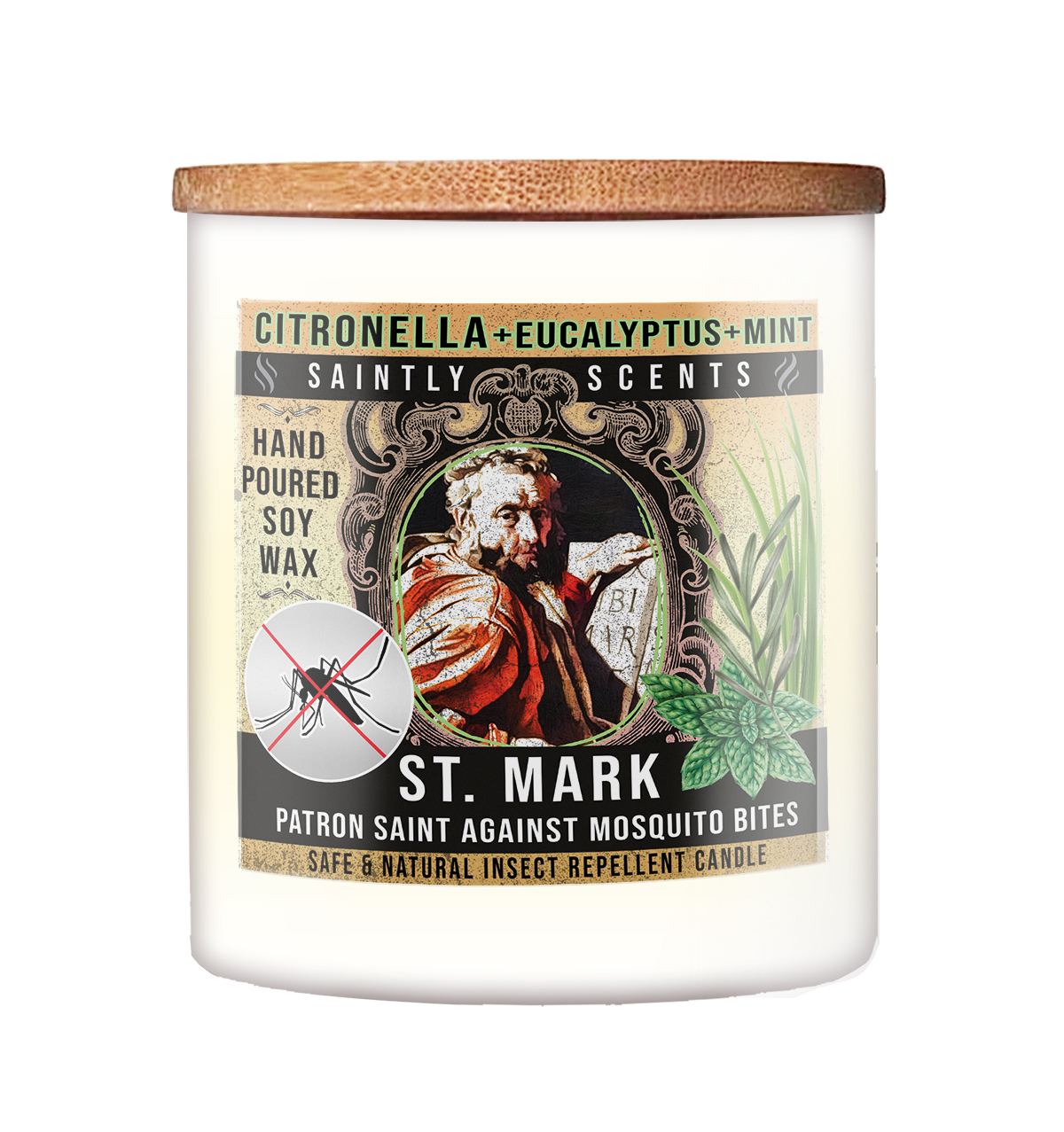St. Mark the Evangelist Citronella, Eucalyptus and Mint Scented Candle