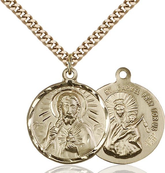 14K Gold-Filled Scapular Pendant
