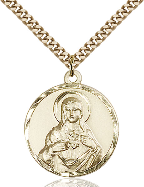 14K Gold-Filled Immaculate Heart of Mary Pendant