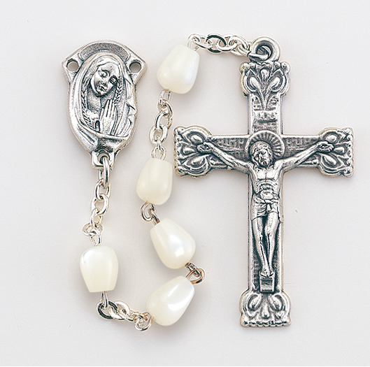 Tear Shape Mother Of Pearl With Deluxe Cross and Center - SALE