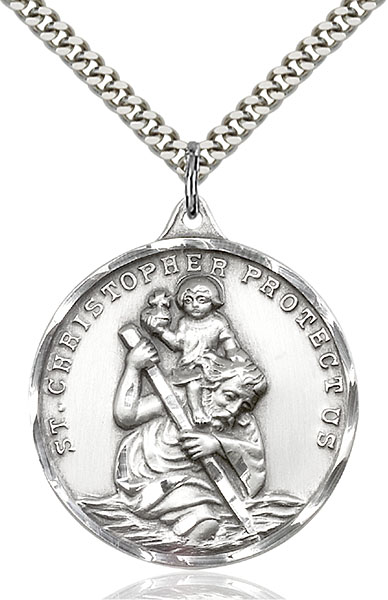 Sterling Silver St. Christopher Pendant