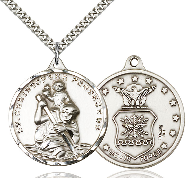 Sterling Silver St. Christopher Pendant
