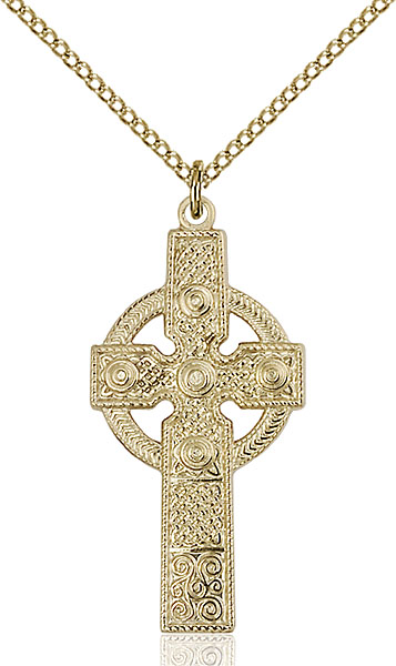 14K Gold-Filled Kilklispeen Cross Pendant