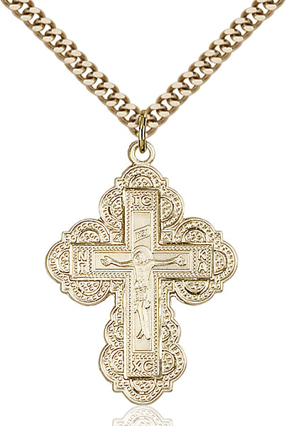 14K Gold-Filled Irene Cross Pendant