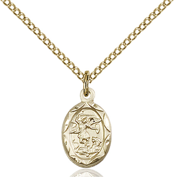 14K Gold-Filled St. Michael the Archangel Pendant