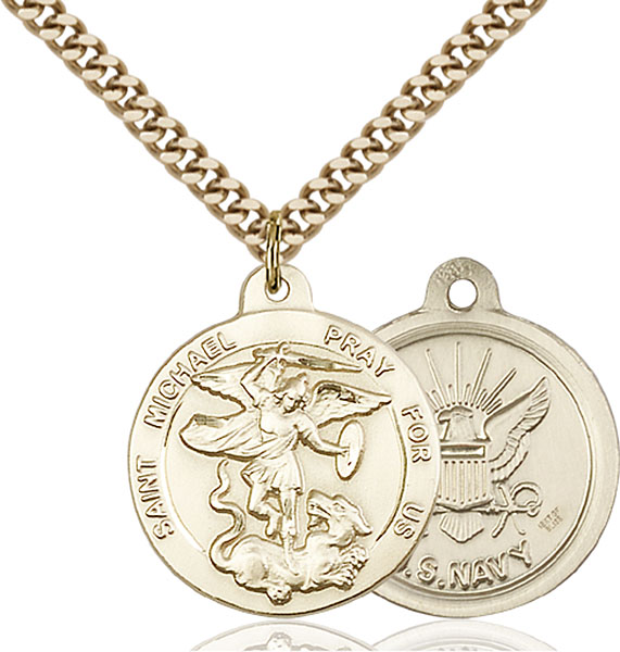 14K Gold-Filled St. Michael the Archangel Pendant