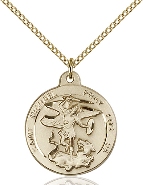 14K Gold-Filled St. Michael the Archangel Pendant