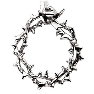 Sterling Silver 28.25x23.5 MM Crown of Thorns&trade; Pendant
