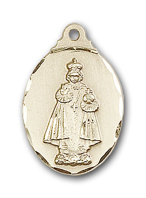 14K Gold Infant of Prague Pendant - Engravable