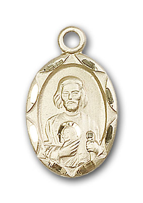 14K Gold St. Jude Pendant - Engravable