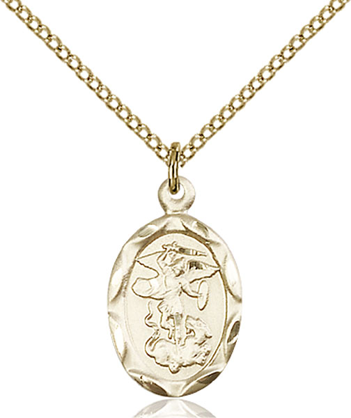 14K Gold-Filled St. Michael the Archangel Pendant