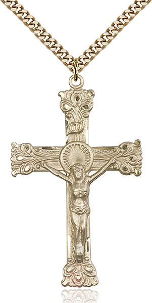 14K Gold-Filled Crucifix Pendant