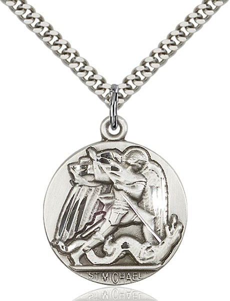Sterling Silver St. Michael the Archangel Pendant