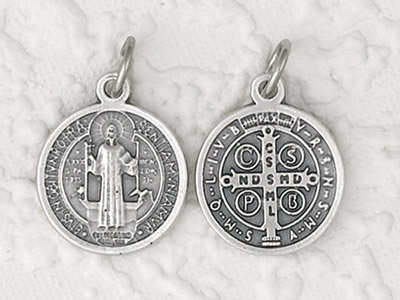 3/4" Round St Benedict Pendant