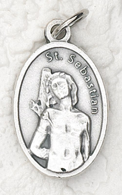 Oxidized Pendant- St Sebastian