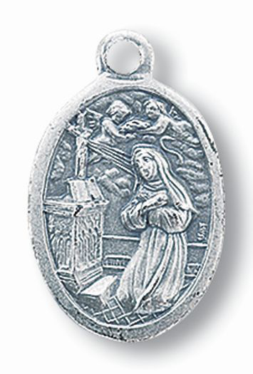 St.Rita Oxidized Medal Spanish 25-Pack