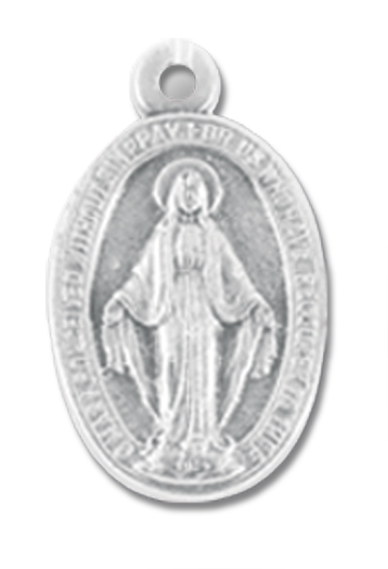 17MM Oxidized Miraculous Medal