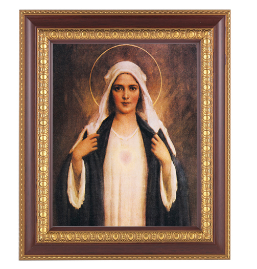 Immaculate Heart Of Mary Cherry Frame 10.25X12.25" 8X10 Print