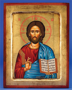 Pantocrator Hand-Carved and Painted