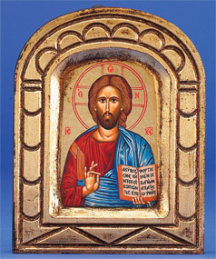 Pantocrator (Christ the Teacher)- Hand-Carved and Painted