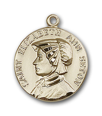 14K Gold St. Elizabeth Ann Seton Pendant - Engravable