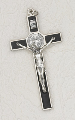 4.5 Inch Black Saint Benedict Hanging Wall Cross