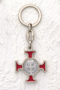 6-Pack - 1-1/2 Inch St Benedict King Ring Red Enamel