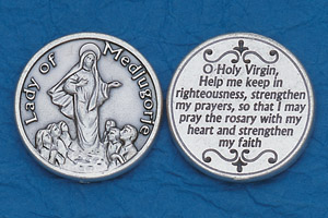 25-Pack - Religious Coin Token - Lady of Medjugorje with Prayer