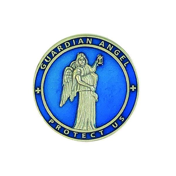 Guardian Angel Blue Enamel Visor Clip 3-pack
