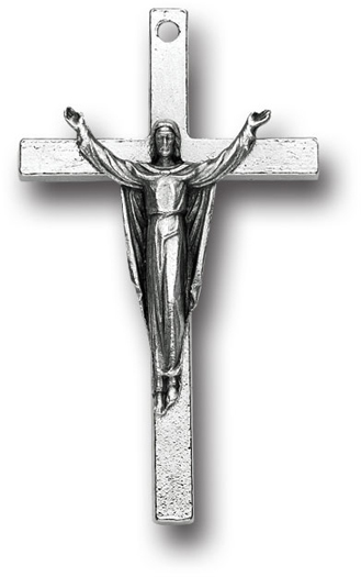 2 1/2" Risen Christ Oxidized Crucifix 25-Pack