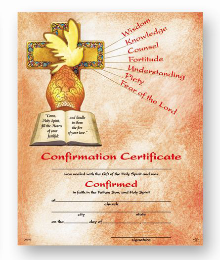 Cert Of Confirmation 8X10 50-Pack