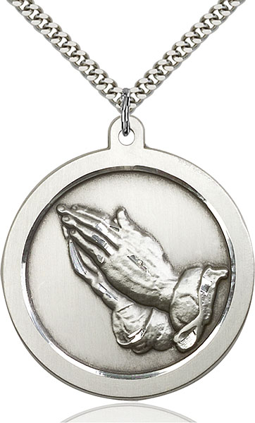 Sterling Silver Praying Hand Pendant