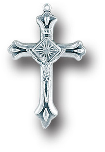 1" Oxidized Fancy Crucifix 25-Pack