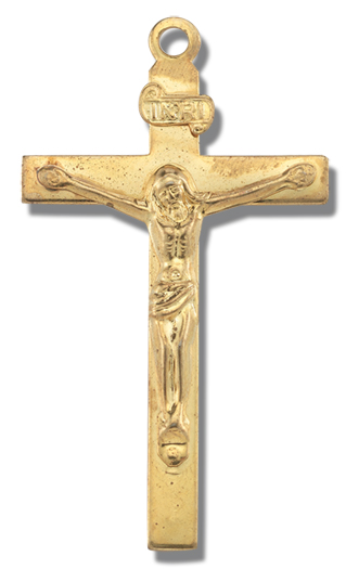 Gold 2 1/4" Crucifix 25-Pack