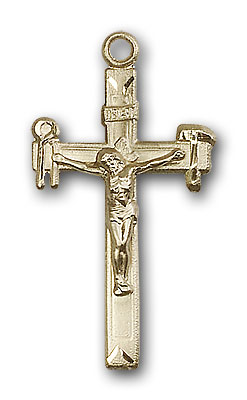 14K Gold Crucifix Pendant