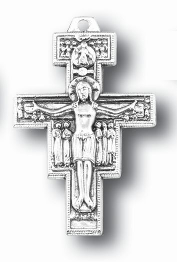 1 3/8" Oxidized San Damiano Cross 25-Pack