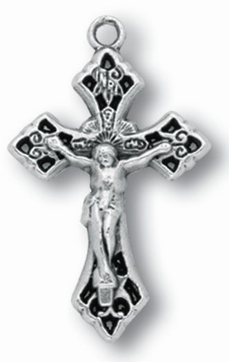 1 1/2" Oxidized Crucifix 25-Pack