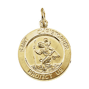 14K Yellow Gold St. Christopher Pendant