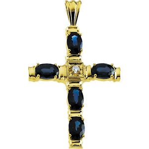 14K Gold Cross Pendant Mounting