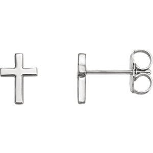 Sterling Silver Cross Earrings