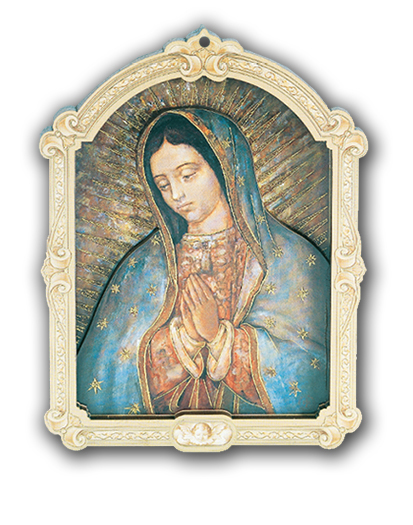 Cathedal 5"3D Plaque Our Lady Of Guadalupe