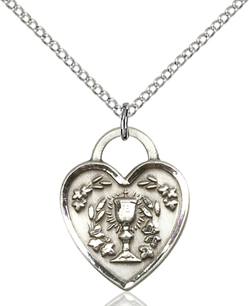 Sterling Silver Communion Heart Pendant