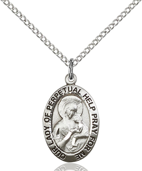 Sterling Silver Our Lady of Perpetual Help Pendant