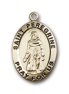 14K Gold St. Peregrine Pendant - Engravable